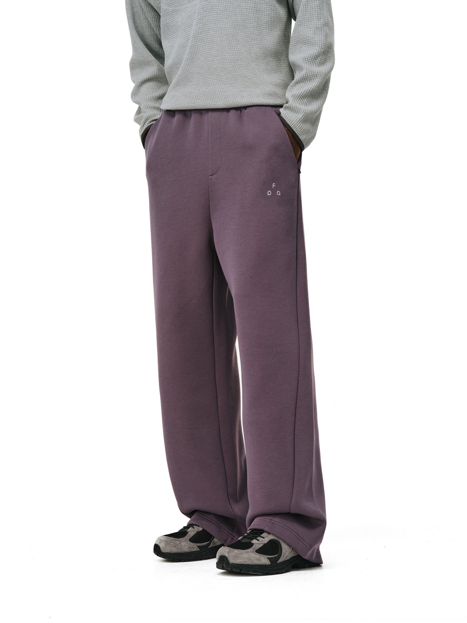 FPA Men's Casual Comfortable Skin-Friendly Stretch Straight-Leg Long Pants Spring/Autumn Loose Heavyweight Sweatpants