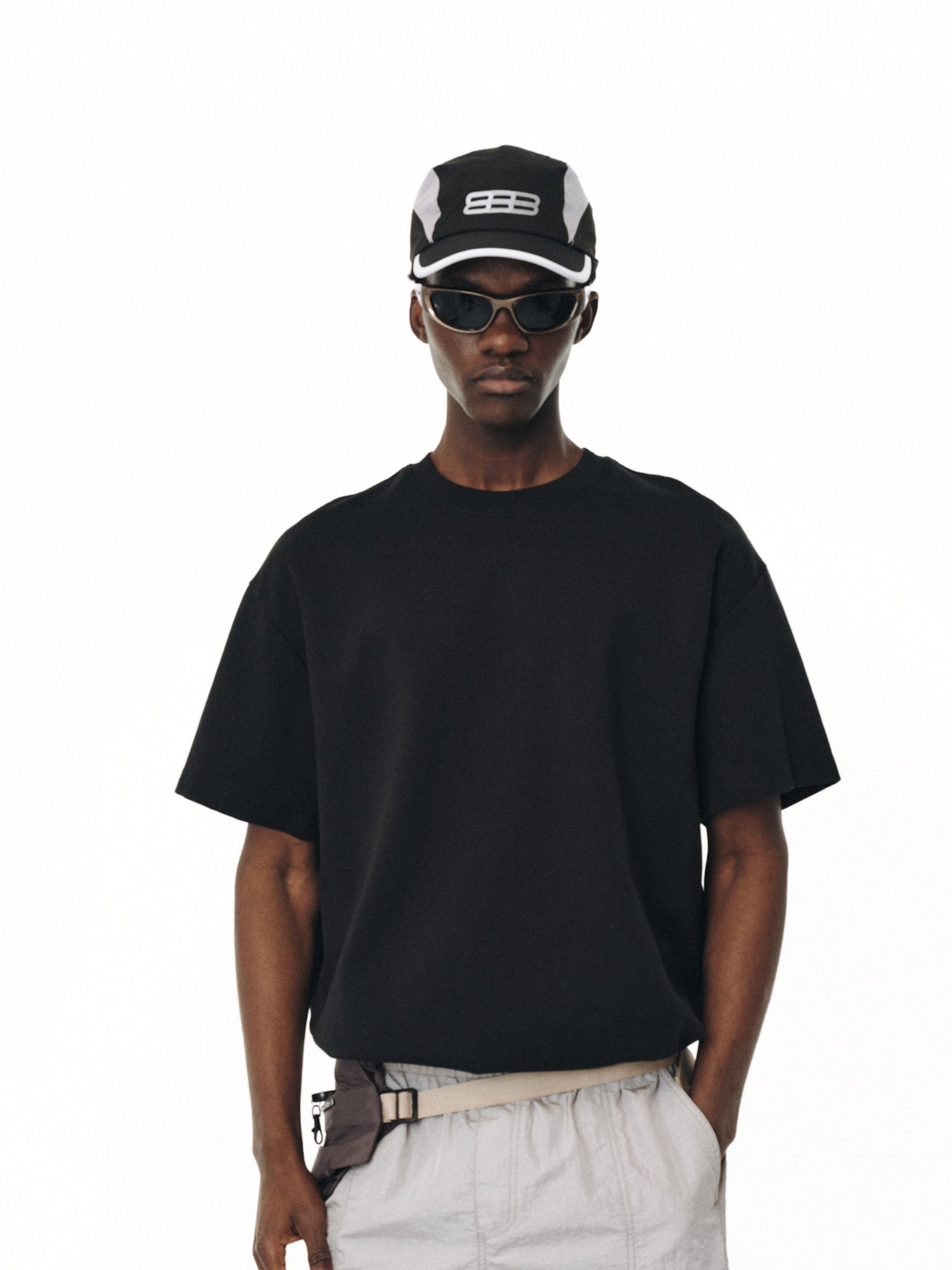 FPA Water-Reveal Logo Cool-Touch Long-Staple Cotton Sports Short Sleeve T-Shirt, Chinese Streetwear Design, Round Neck, Loose Fit