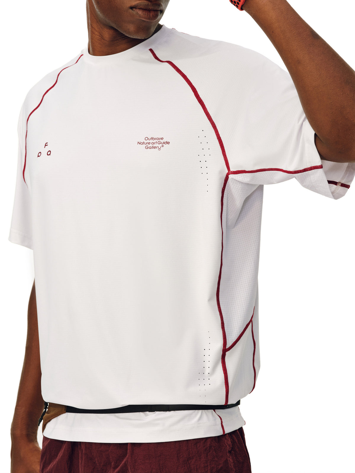 FPA Color-Block Stitching Breathable Paneled Short Sleeve Outdoor Sports Fitness Quick-Dry Cool Touch Round Neck Couple T-Shirt for Men
