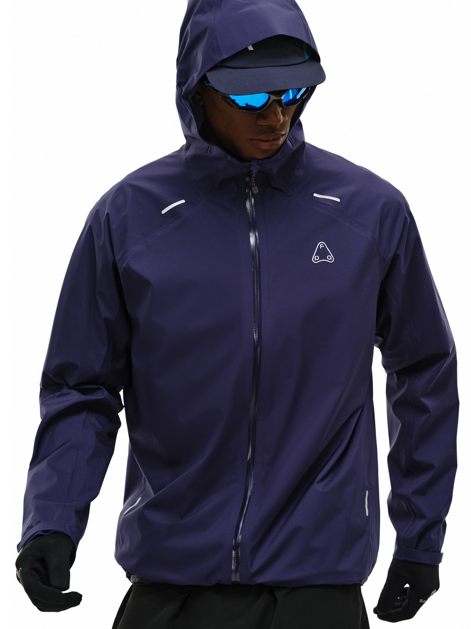 FPA Lightweight Outdoor Hiking Jacket with Hood, Waterproof and Windproof Purple Men's Jacket