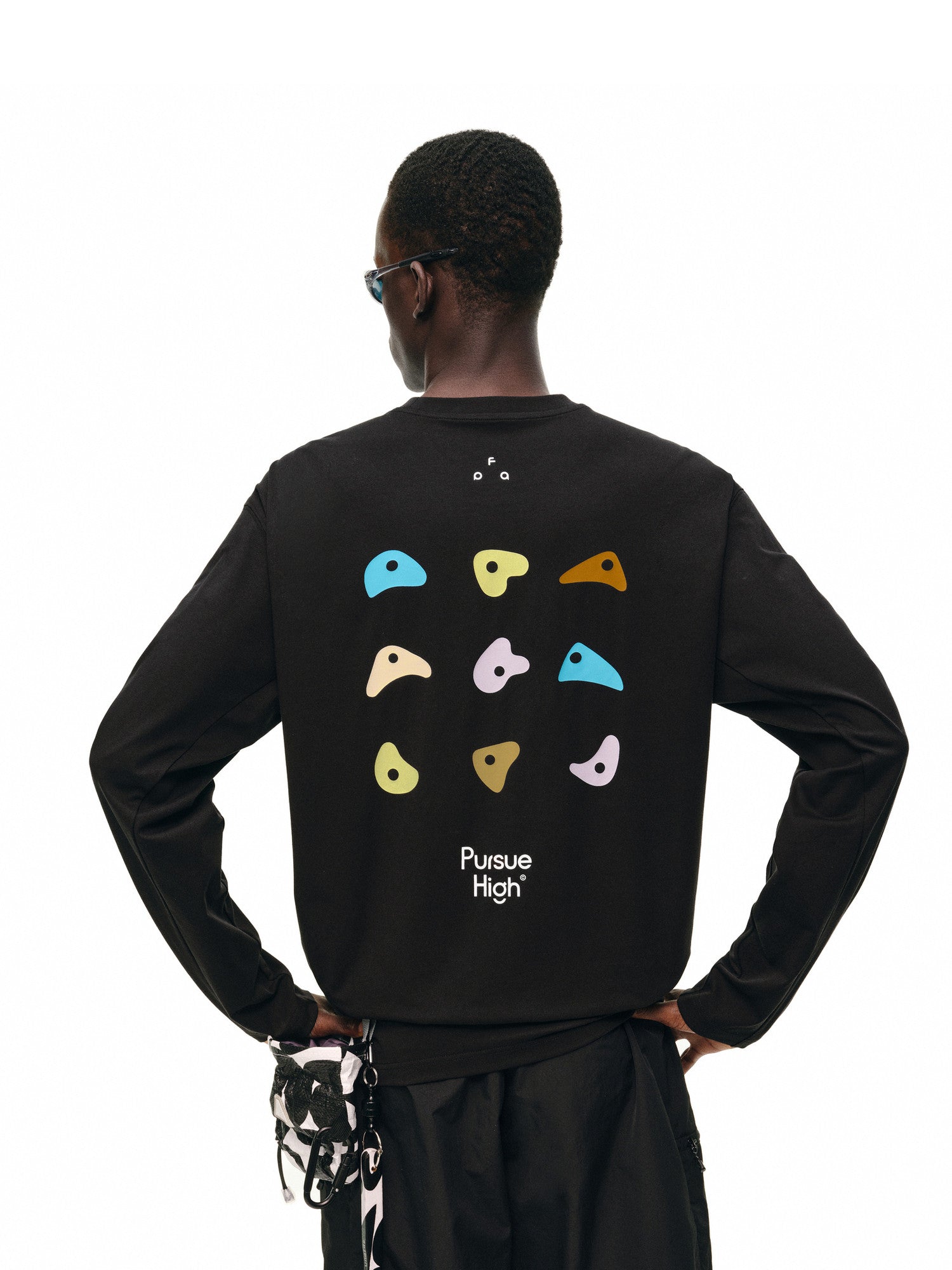 FPA Climbing Print Quick-Dry Long Sleeve Sports T-Shirt for Men, Spring/Fall Outdoor Fitness Breathable Running Tee