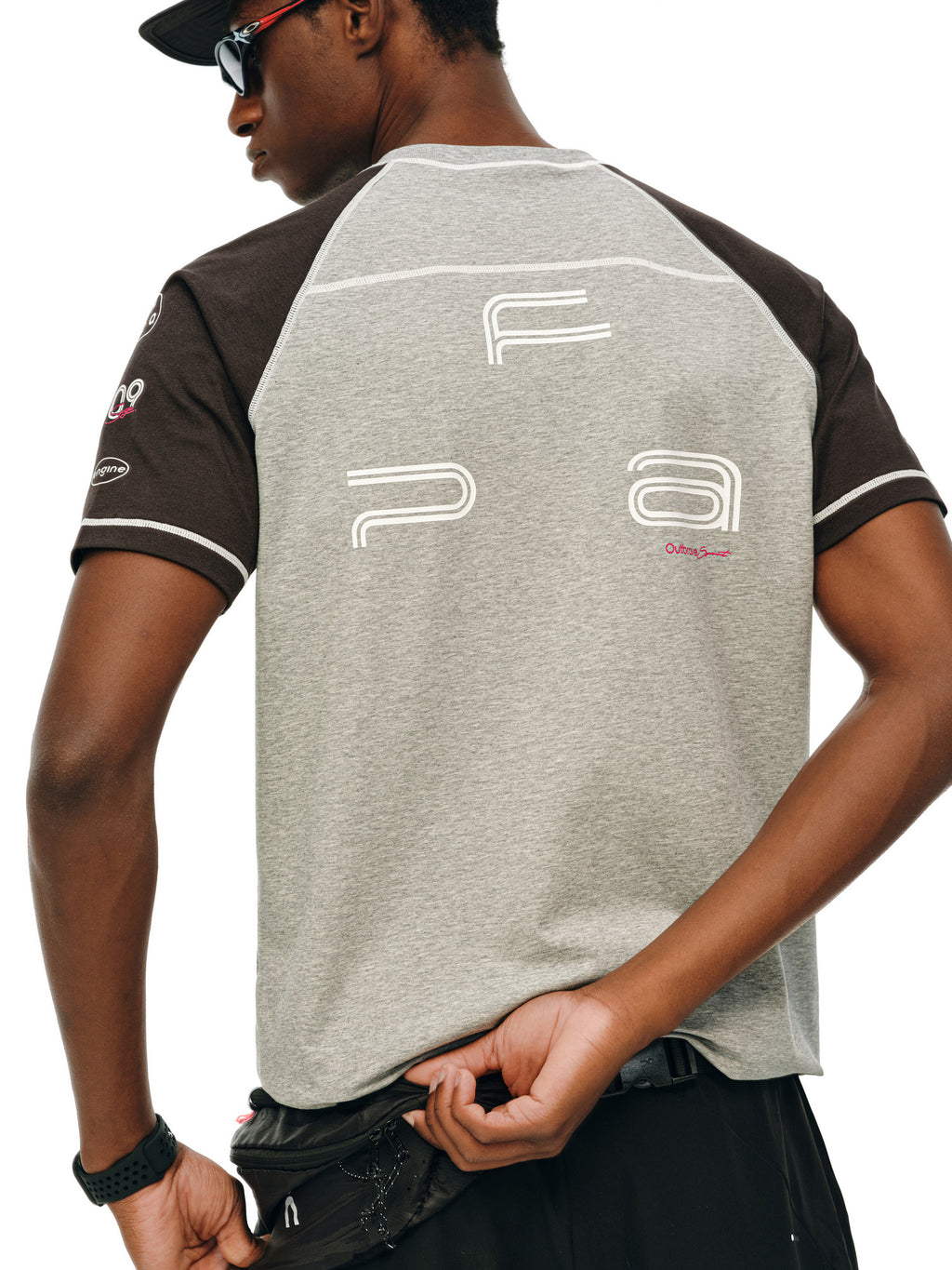 FPA Sport COOLMAX Racing Short Sleeve T-Shirt - Summer Contrast Color Crew Neck, Premium Fit, Cool & Breathable
