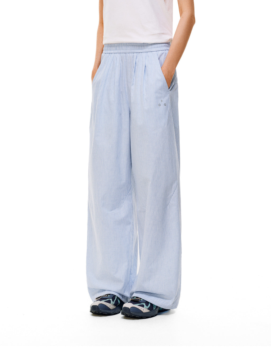 FPA High-Count Dense Casual Lightweight Plaid Trousers for Women Summer Wide-Leg Outdoor Sports Versatile Check Pants