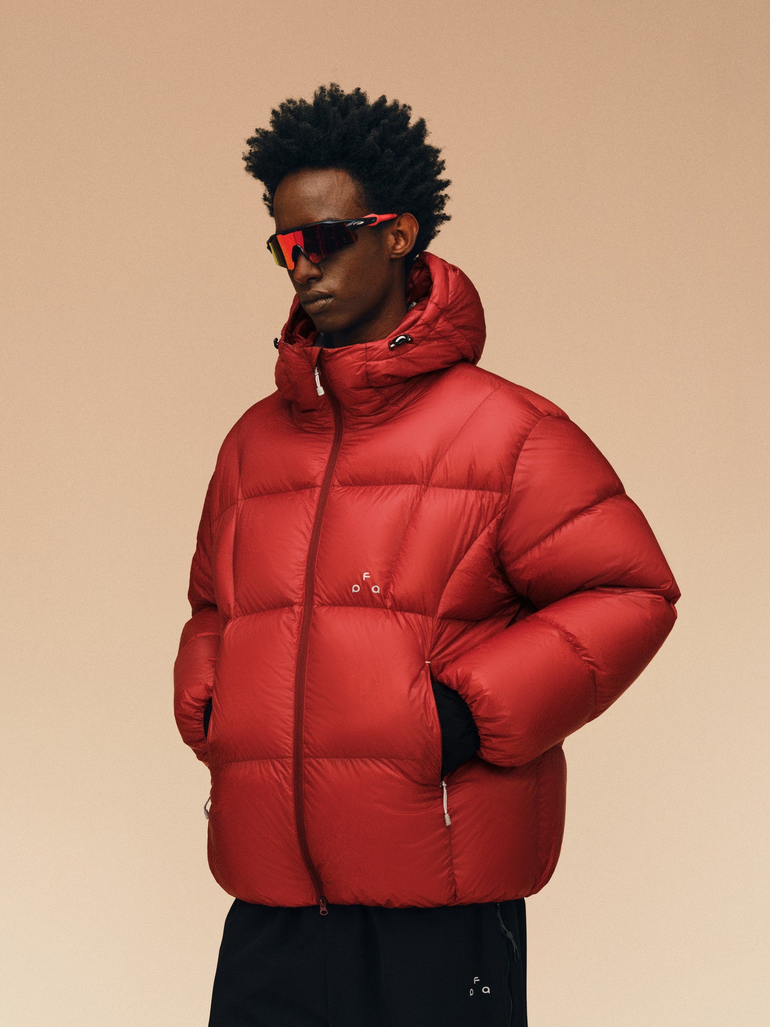 FPA95 Down 800 Fill Power Aurora Hooded Down Jacket in Chinese Red - New Year Limited Edition