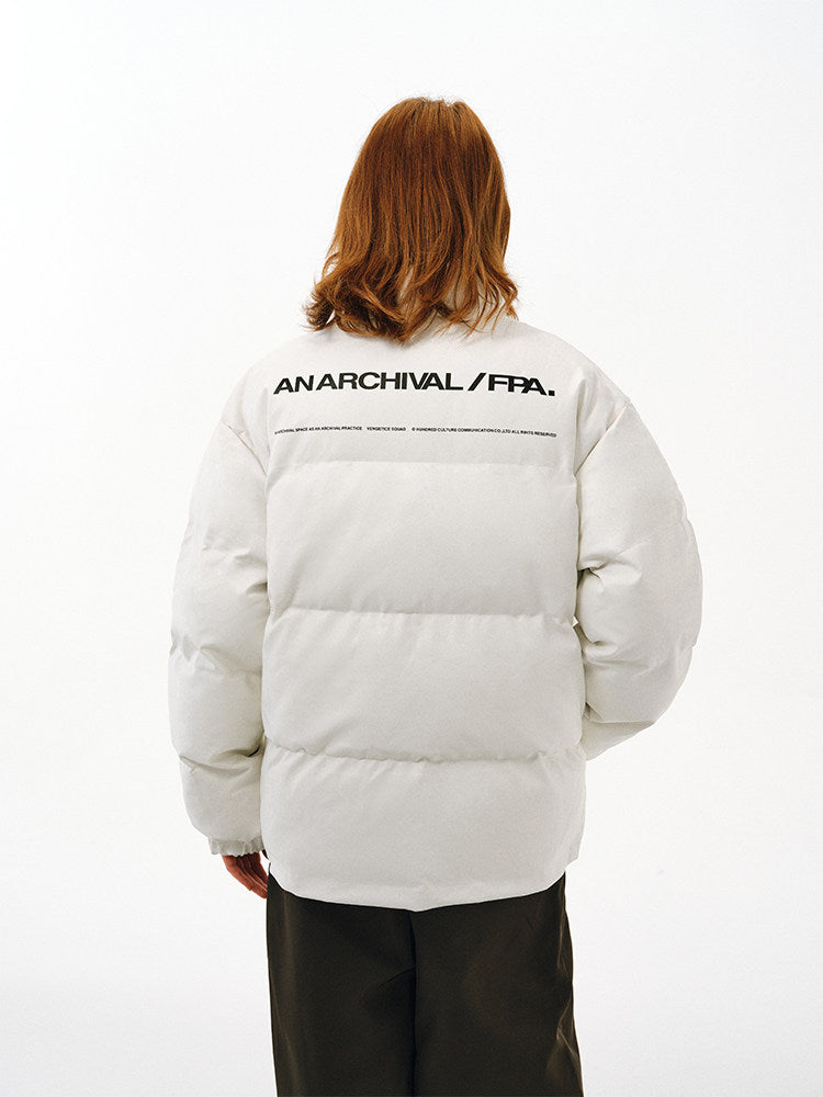FPA Winter Couple PU Leather Cotton Jacket - Chinese Street Style Thick White Puffer Coat for Men