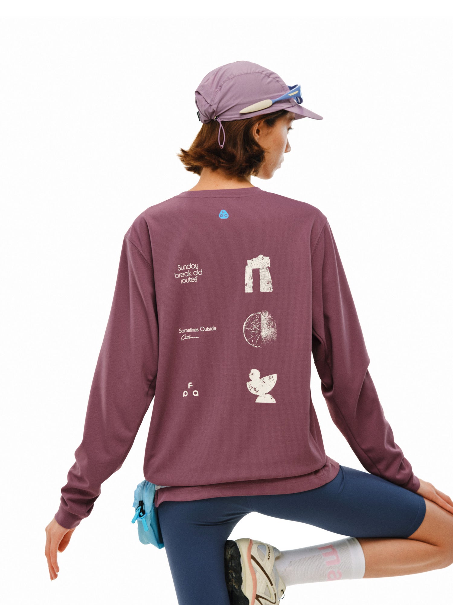 FPA Moisture-Wicking UPF50+ Printed Long Sleeve Athletic Spring Casual Crew Neck Black Couple T-Shirt