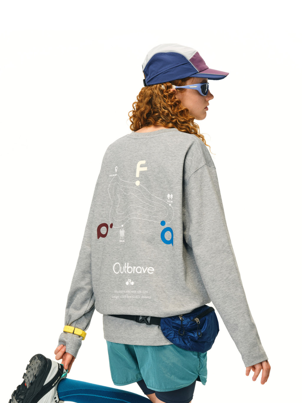 FPA Warm Fleece Long-Sleeve Casual T-Shirt for Couples, 2026 Fall New Arrival, Round Neck, Loose Fit, Outdoor Sports, Chinese Streetwear