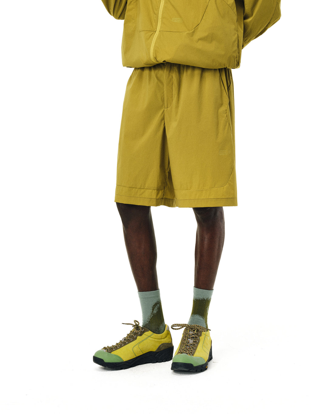 FPA Moisture-Wicking Sun-Protection Wrinkle Texture Plaid Shorts Summer National Trend Lightweight Pants