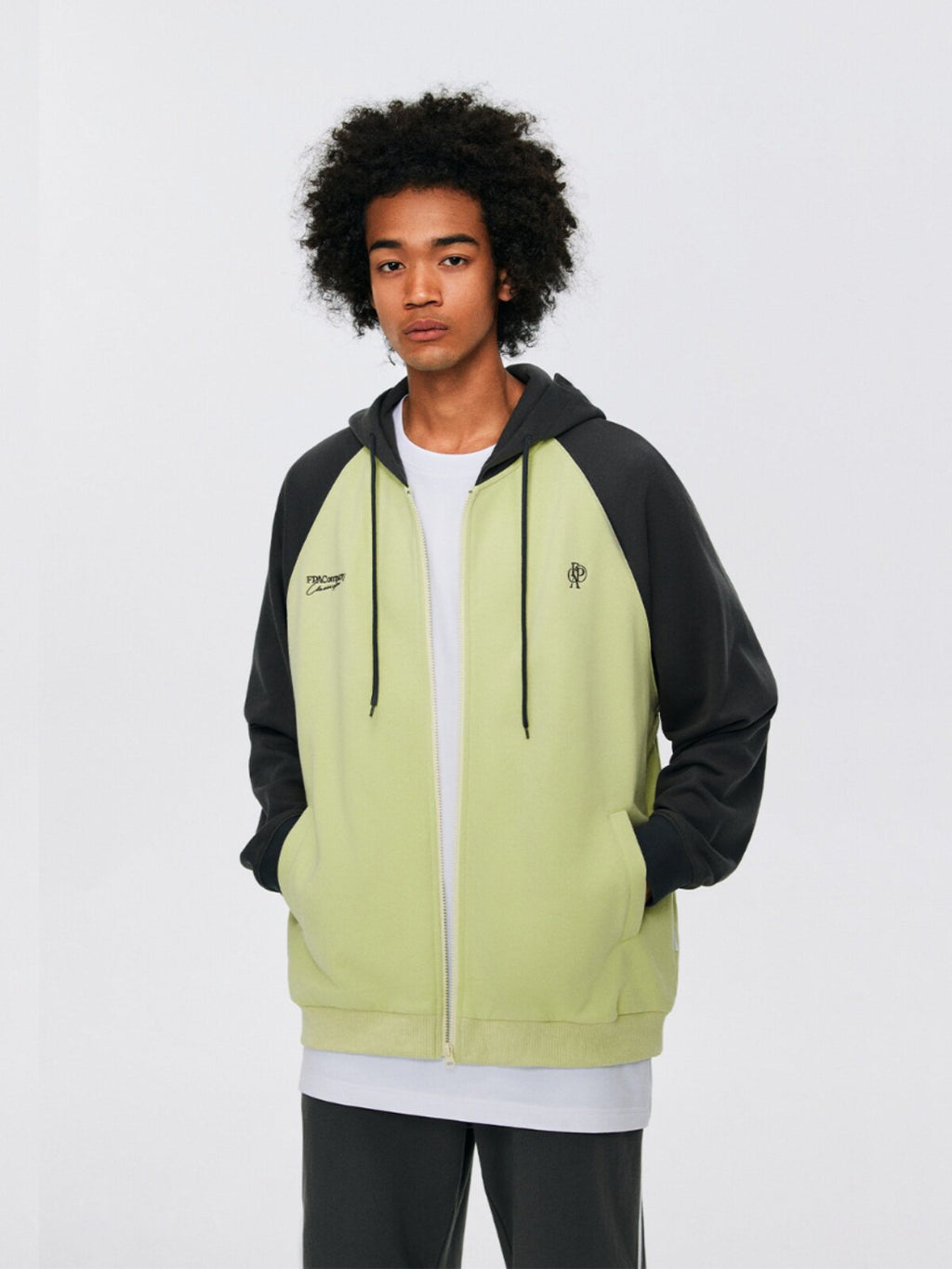 FPA Brand Logo Embroidered Zip Hoodie 2023 New Spring/Autumn National Trend Loose Casual Couple Jacket