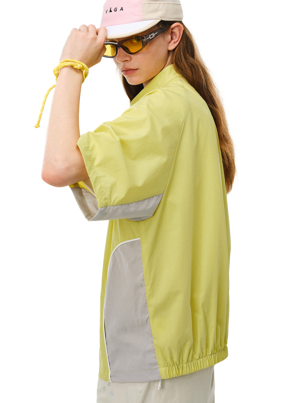 FPA Cool-Touch Quick-Dry Sports Short-Sleeve Shirt – American-Style Outdoor Color-Block Summer Streetwear Zip-Up Shirt Jacket
