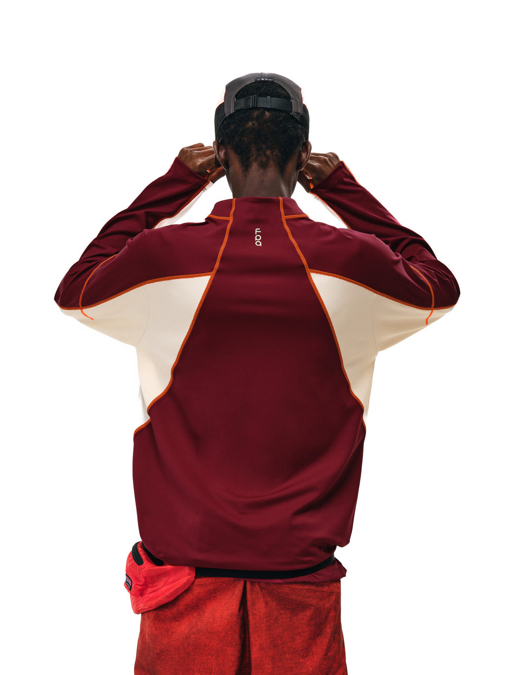 FPA Color-Block Long Sleeve Cycling Shirt - Chinese Streetwear Trendy American Style Half-Zip Autumn Couple Outdoor T-Shirt