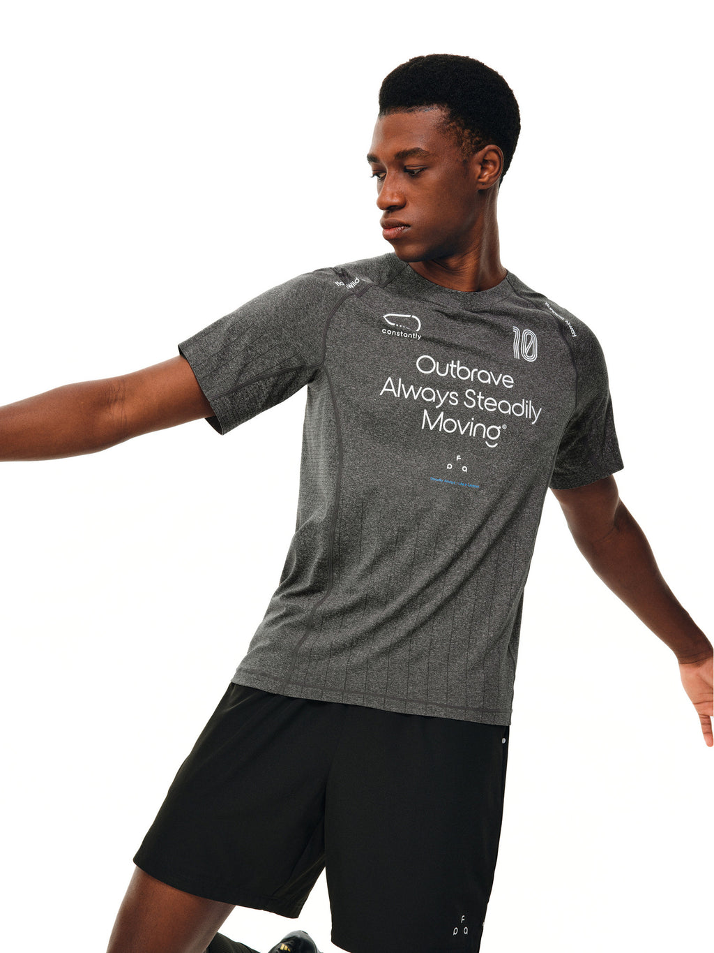 FPA Football Capsule Series One-Piece Knit Breathable Moisture-Wicking Soccer Training Short Sleeve T-Shirt for Men