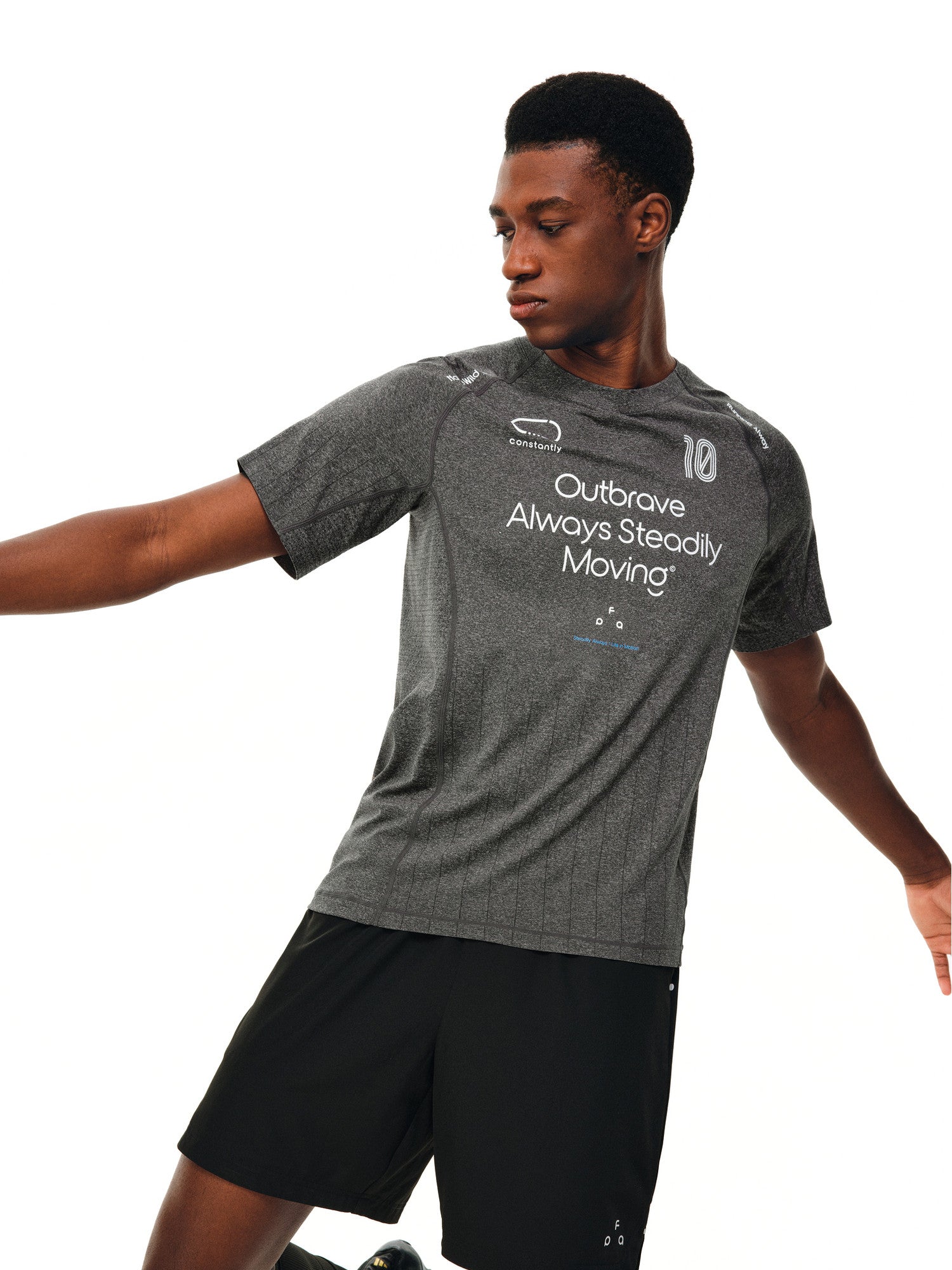 FPA Football Capsule Series One-Piece Knit Breathable Moisture-Wicking Soccer Training Short Sleeve T-Shirt for Men