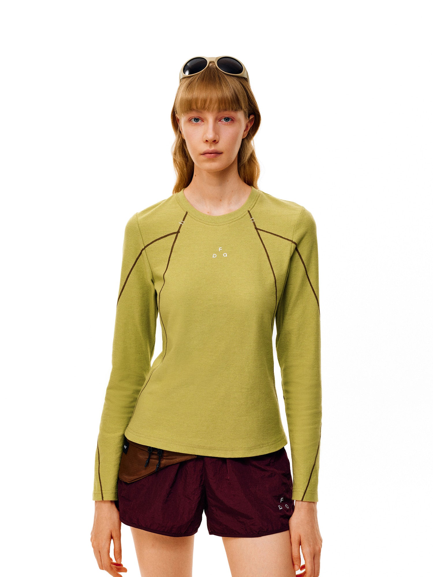 FPA Cotton Yarn Jacquard Abrasion-Resistant Sports T-Shirt 2026 Autumn New Outdoor Fitness Running Long Sleeve Women