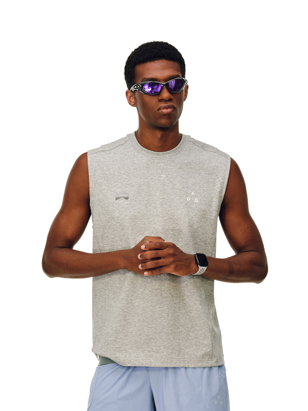 FPA7A Antibacterial Quick-Dry Anti-Mite Sleeveless Vest - Summer Outdoor Sports Round Neck Fitness Tank Top