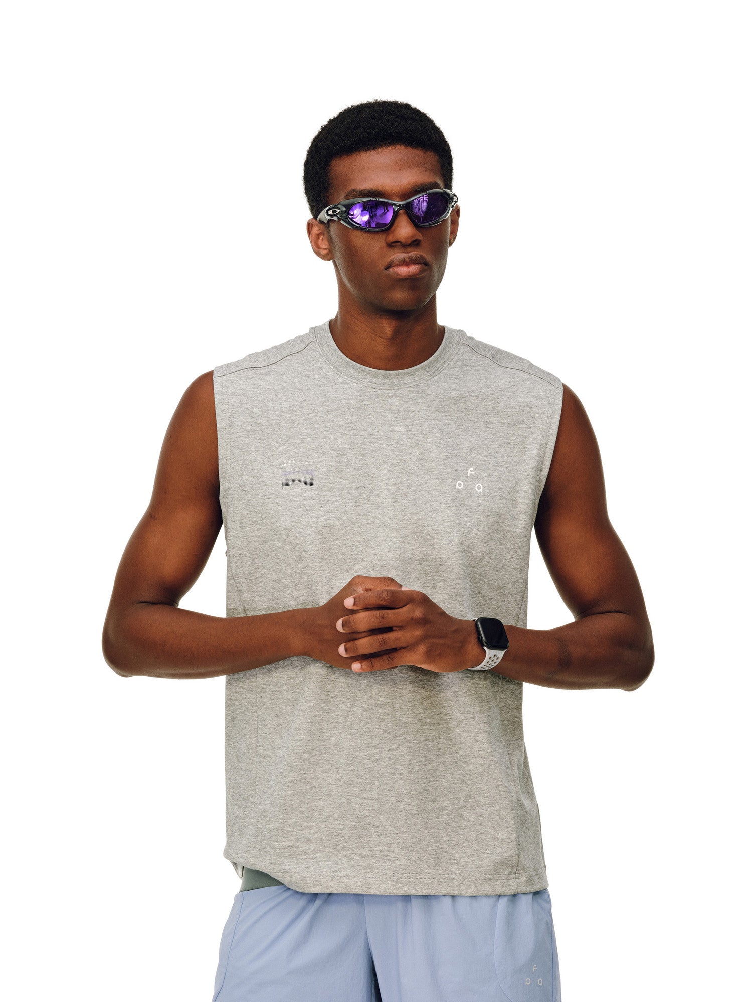 FPA7A Antibacterial Quick-Dry Anti-Mite Sleeveless Vest - Summer Outdoor Sports Round Neck Fitness Tank Top