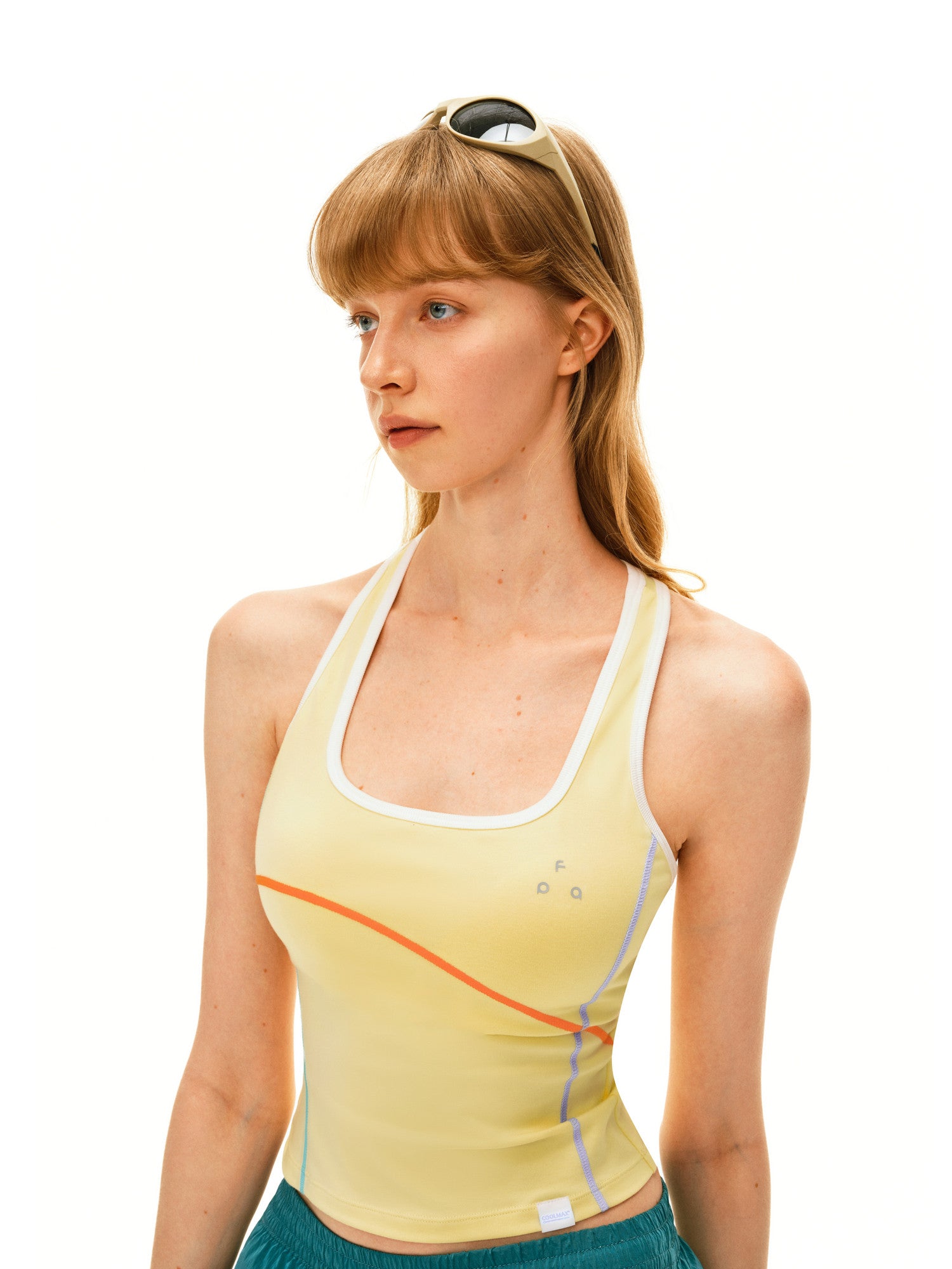 FPA COOLMAX Color-Block Curve Women's Vest – Outdoor Sports Yoga Fitness Breathable Fitted Undershirt