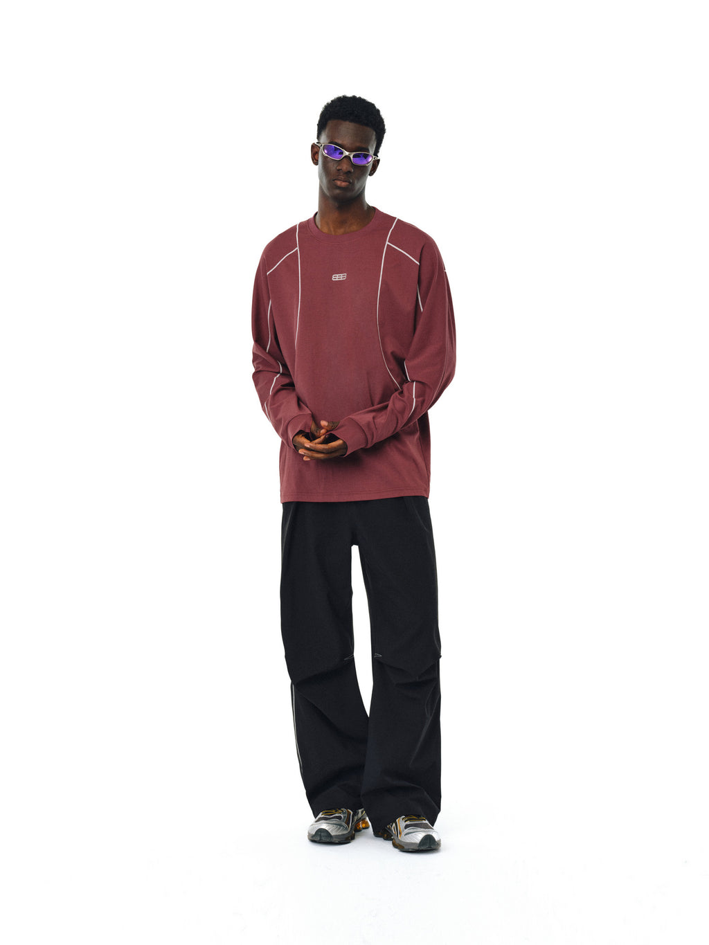 FPA Athletic Pima Cotton Cool-Touch Hassu Long-Sleeve T-Shirt for Spring and Autumn, Chinese Streetwear, Loose-Fitting, Casual, Versatile, Crew Neck, Couple Tee