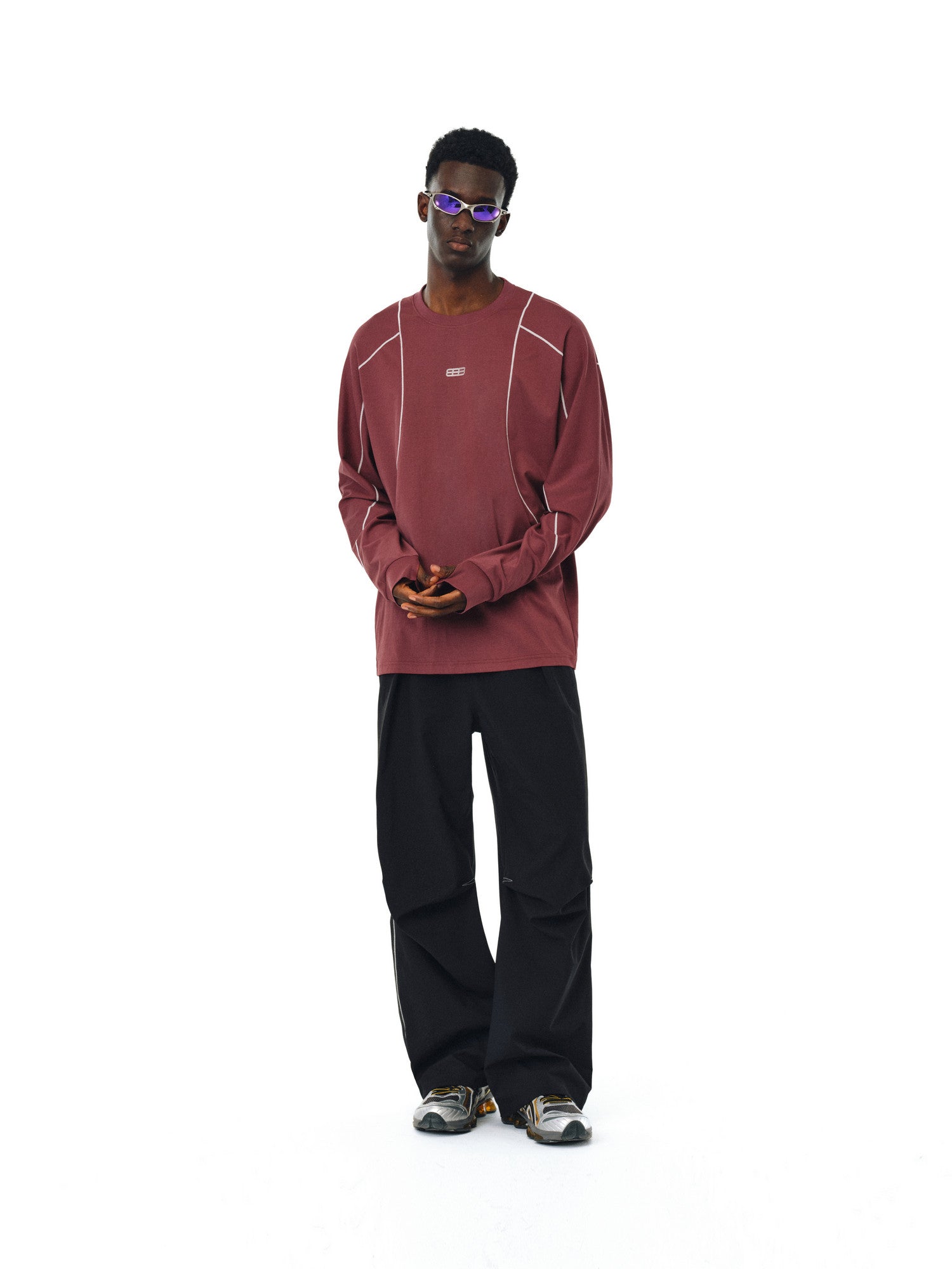 FPA Athletic Pima Cotton Cool-Touch Hassu Long-Sleeve T-Shirt for Spring and Autumn, Chinese Streetwear, Loose-Fitting, Casual, Versatile, Crew Neck, Couple Tee