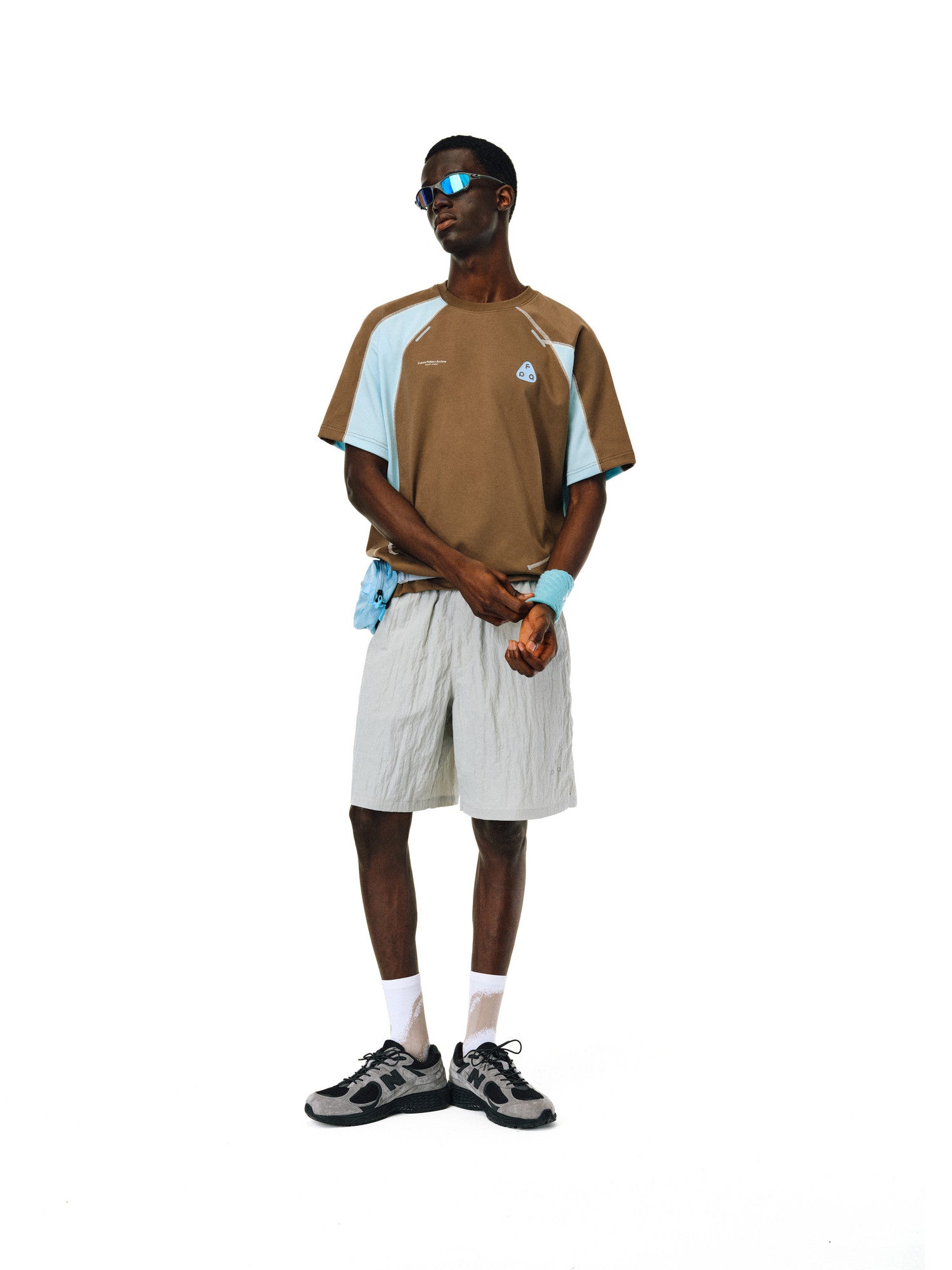 FPA Quick-Dry 7A Antibacterial Cool-Touch Short Sleeve Summer Outdoor Contrast Color Crew Neck Chinese Trend Loose Couple T-Shirt