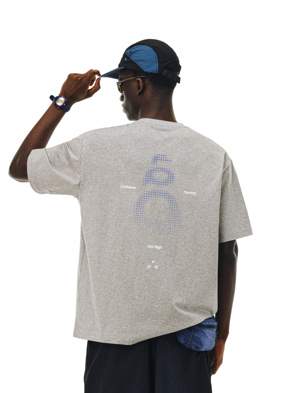 FPA Polka Dot Logo Gradient Quick-Dry Sports Short Sleeve T-Shirt for Men and Women