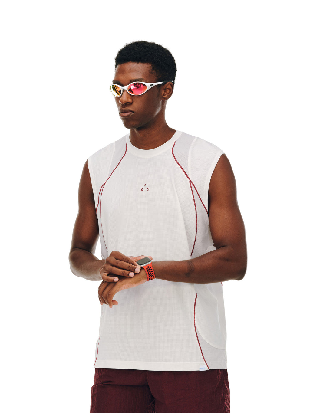 FPA Arc Contrast COOLMAX Quick-Dry Sports Vest Men's Summer Outdoor Fitness Round Neck Sleeveless T-Shirt