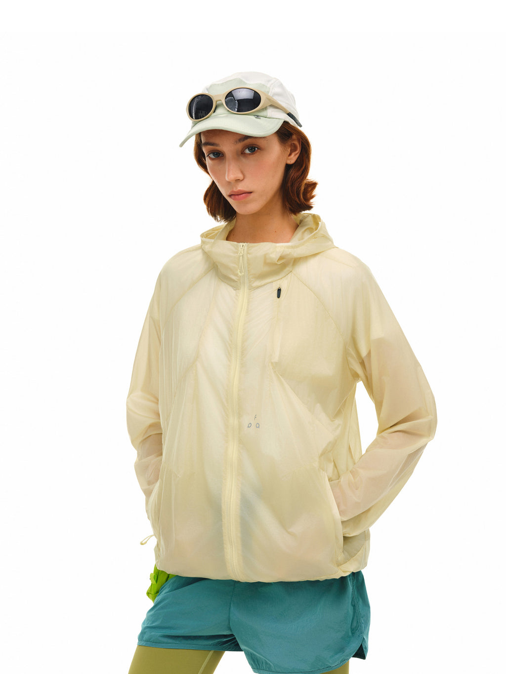 FPA Water-Repellent Textured Crinkle Hooded Multi-Zip Sun Protection Jacket - Summer Outdoor Lightweight UV Jacket