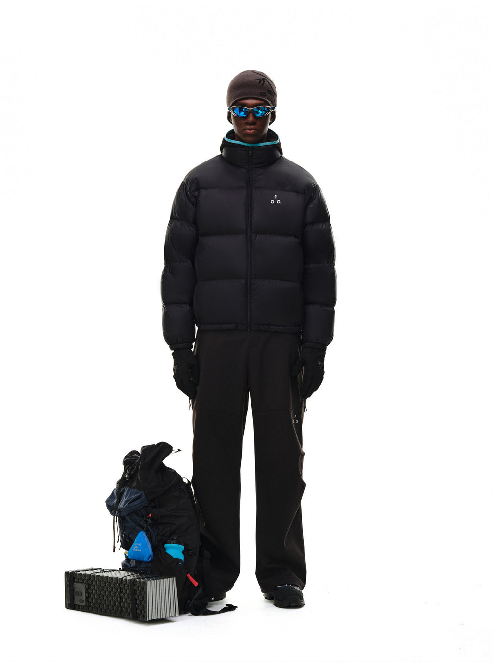FPA Brand Logo Stand Collar Down Jacket - Winter Thick Warm Casual Sports Couple Coat
