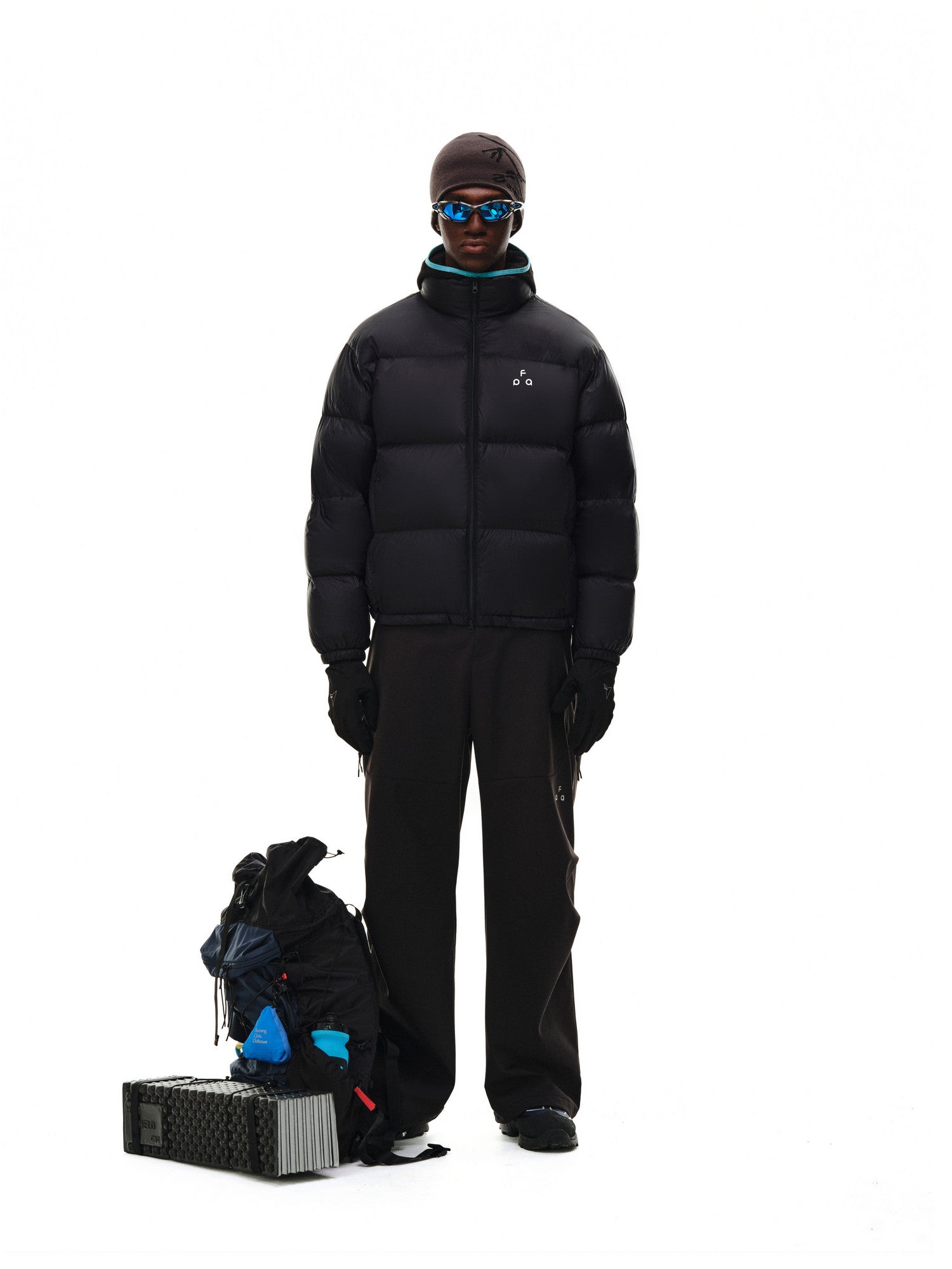FPA Brand Logo Stand Collar Down Jacket - Winter Thick Warm Casual Sports Couple Coat