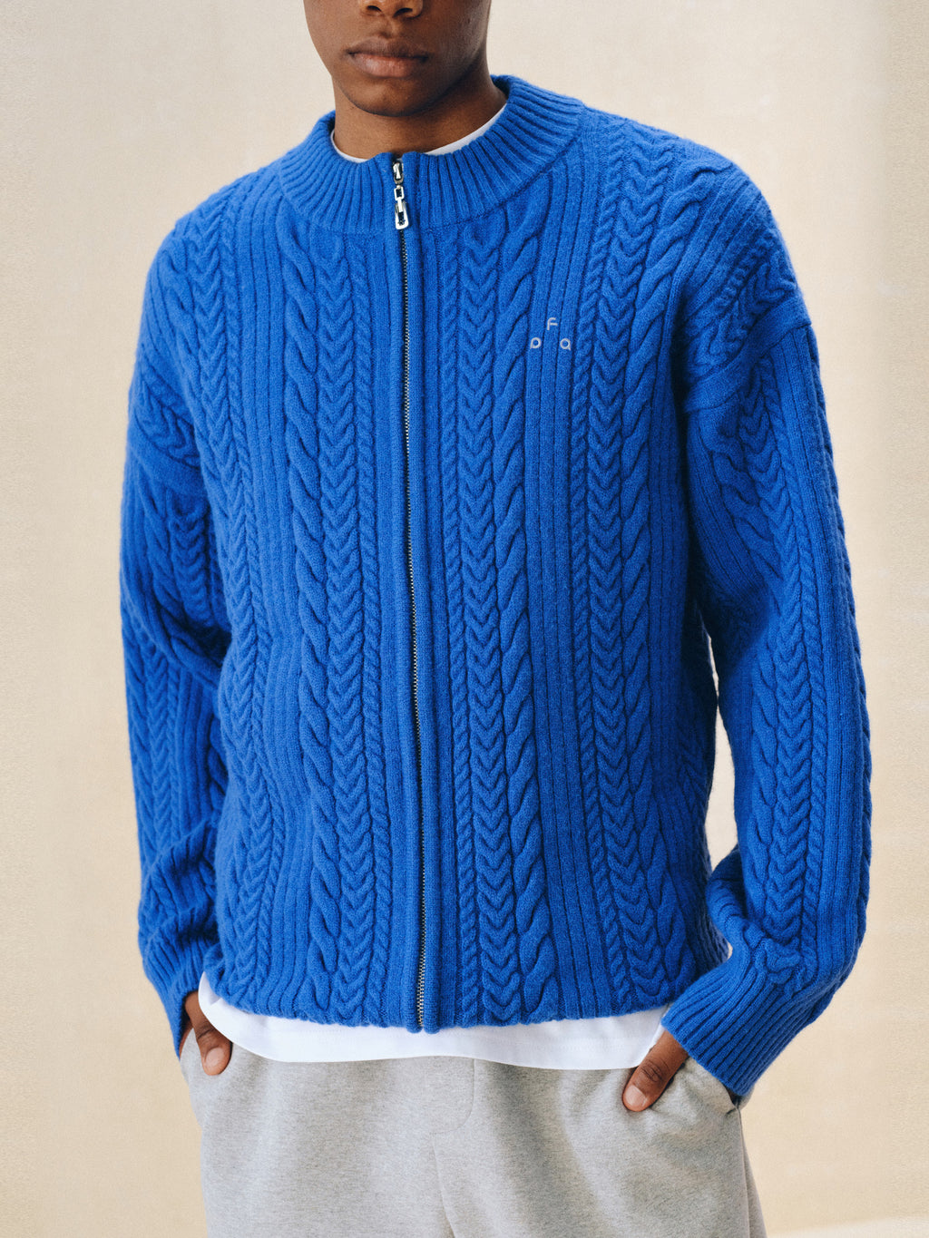FPA Cable Knit Soft Zip-Up Sweater 2026 New Style Casual Autumn Knit Cardigan for Couples