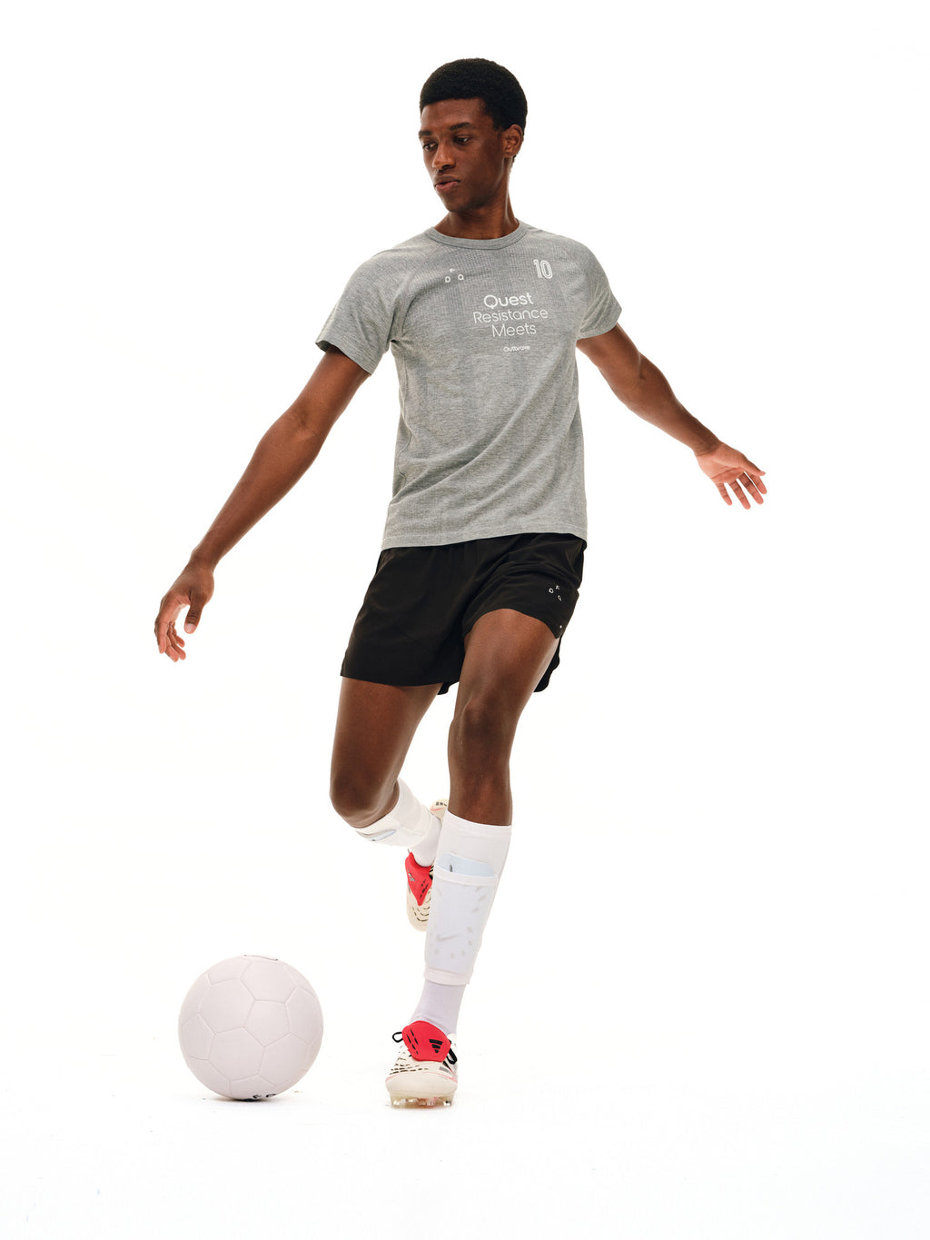 FPA Football Capsule Series One-Piece Knit Soccer Graphic Short Sleeve Crew Neck Quick-Dry T-Shirt