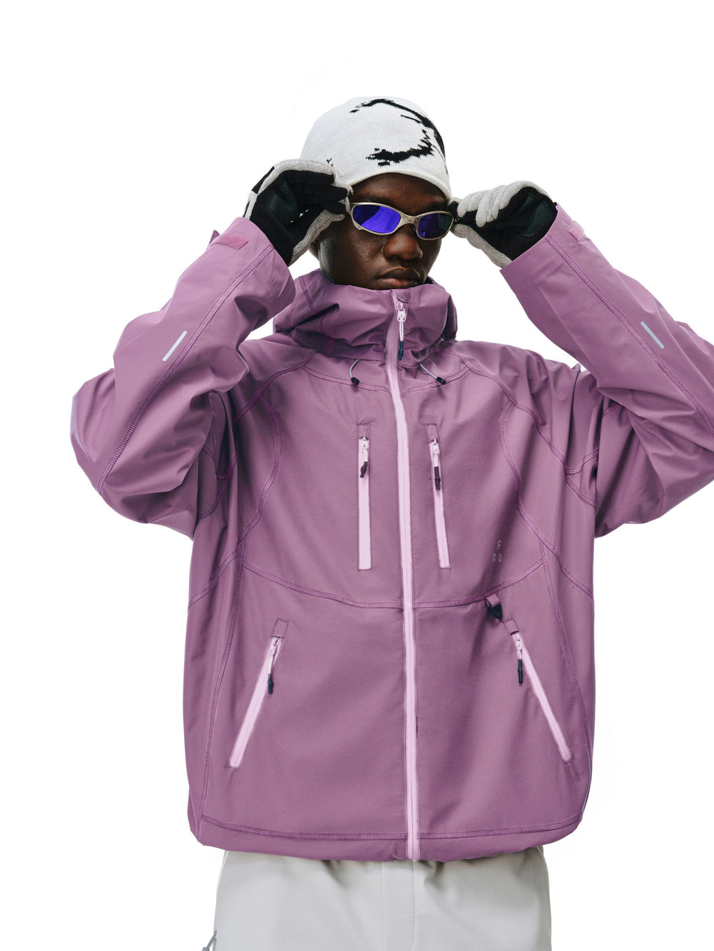 FPA Hasso Thread Contrast Zipper Waterproof Windbreaker Jacket – Unisex Loose-Fit Sports Coat