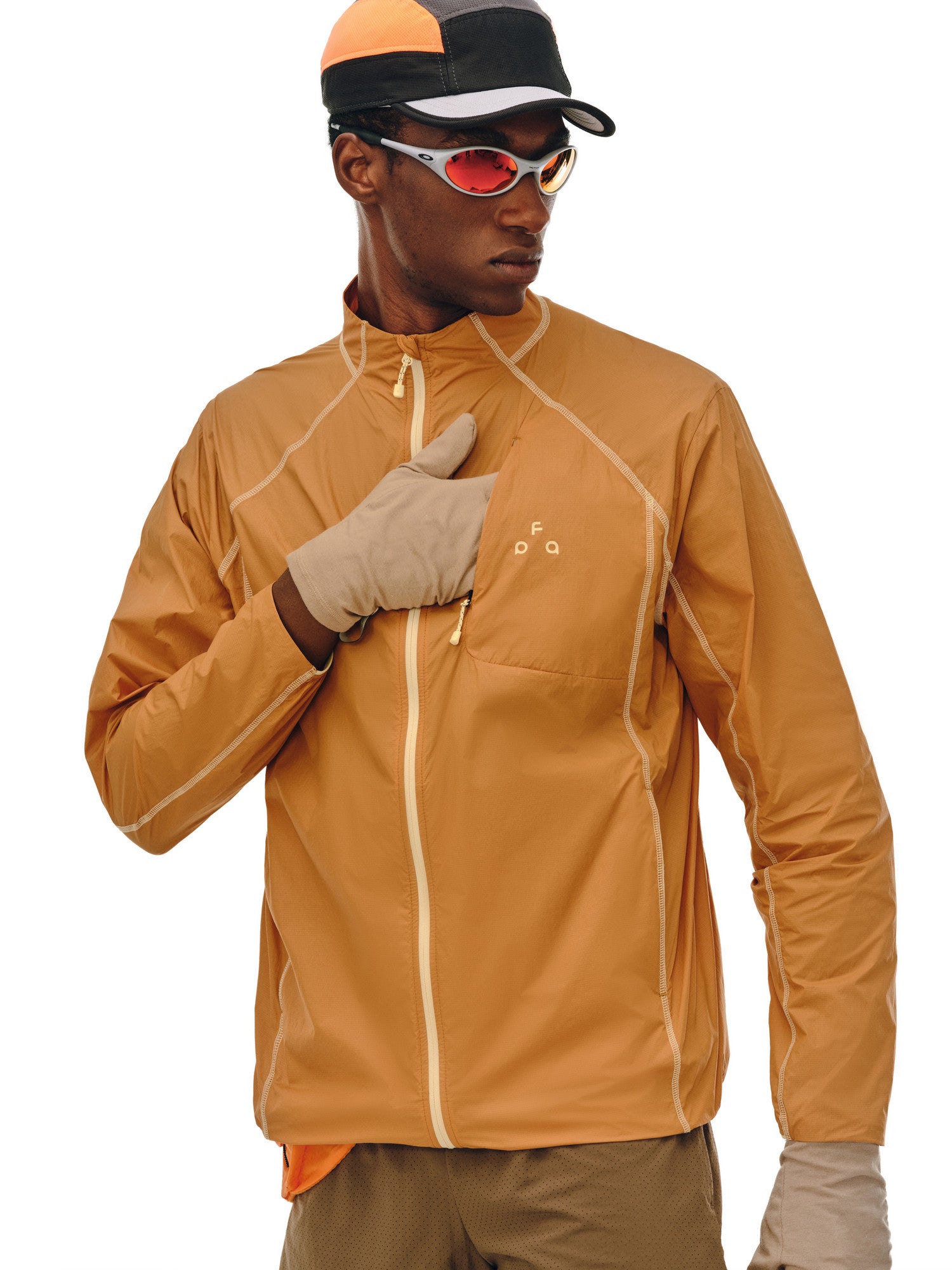 FPA Lightweight Sun Protection Sports Jacket Summer Color-Block Outdoor Fitness UPF50+ Stand Collar Couple Jacket