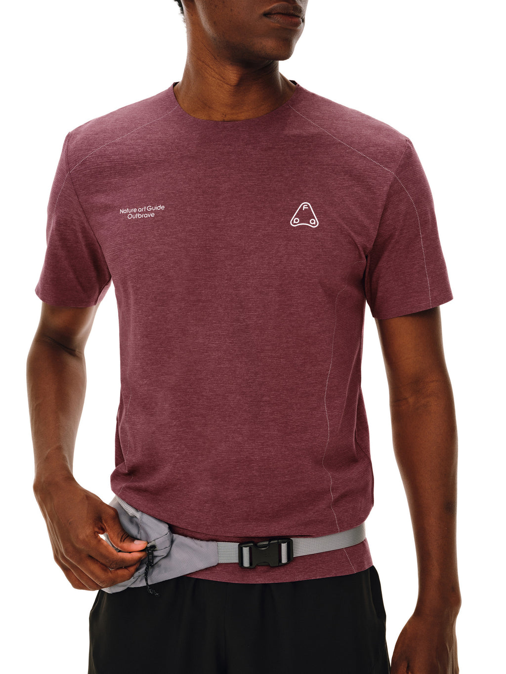 FPA Seam-Sealed 3M Reflective Breathable Printed Running Short Sleeve T-Shirt - Summer Quick-Dry Outdoor Tee for Men