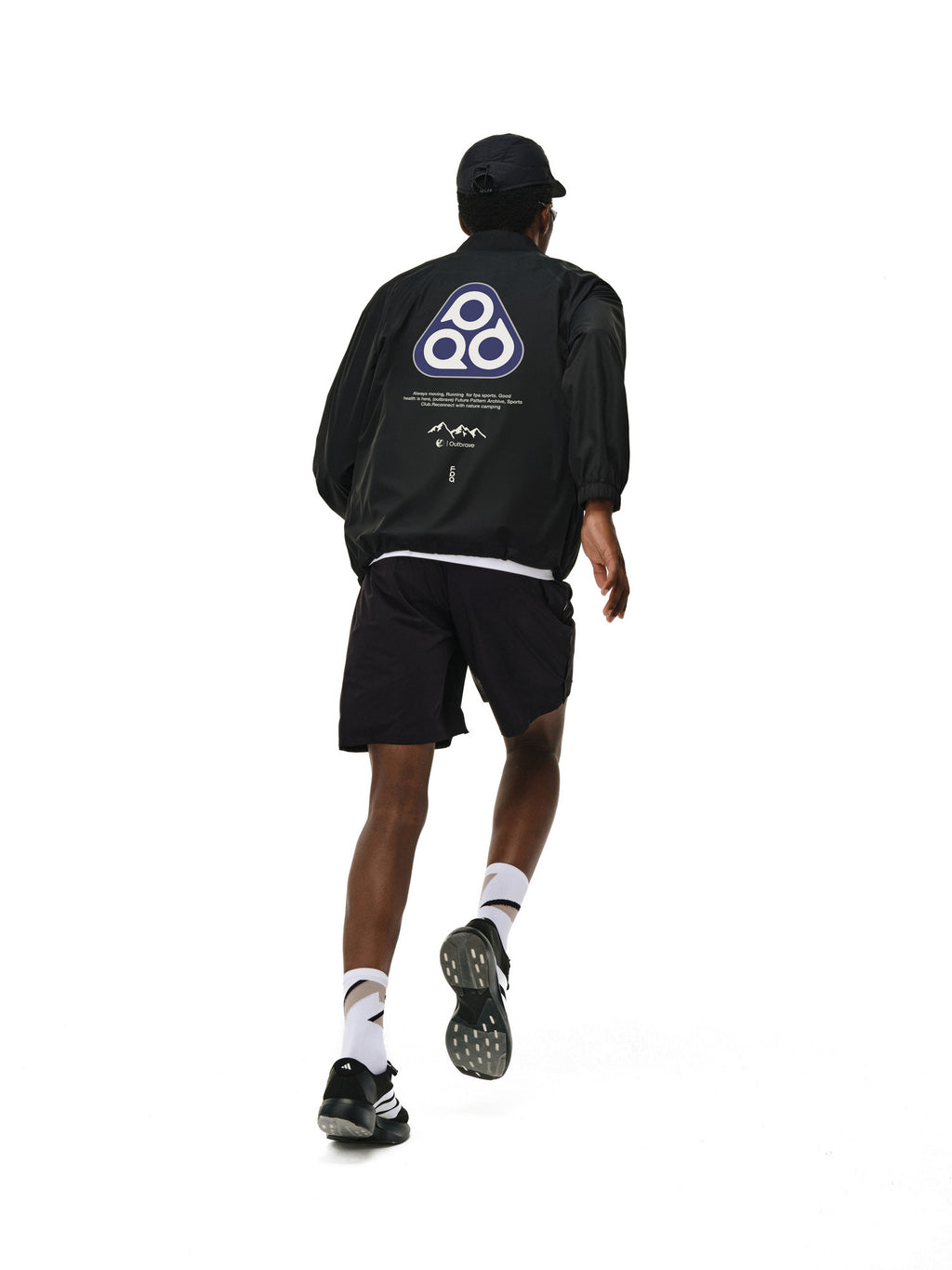 FPA Brand Triangle Logo Zip-Up Sports Jacket for Men – Spring/Fall Stand Collar Printed Lightweight Outdoor Coat