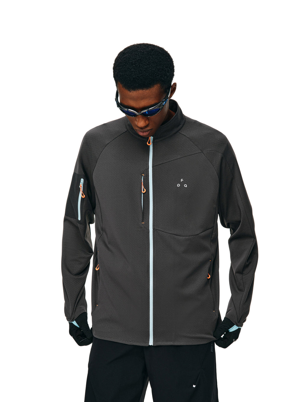 FPA Color-Block Stand Collar Jacket for Men – Outdoor Sports Casual Fall Basic Zip-Up