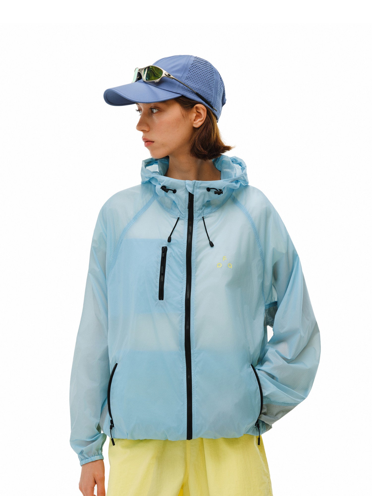 FPA Transparent Grid Sun Protection Jacket - Lightweight Outdoor Sports Couple Casual Hooded UV-Protective Coat