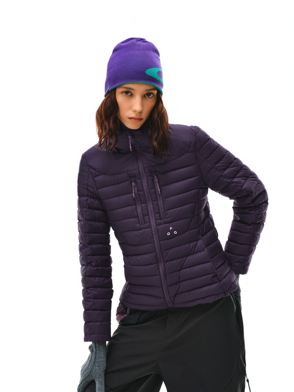 FPA Women's Removable Hooded Quilted Slim Fit Short Down Jacket, Lightweight Warm Winter Coat