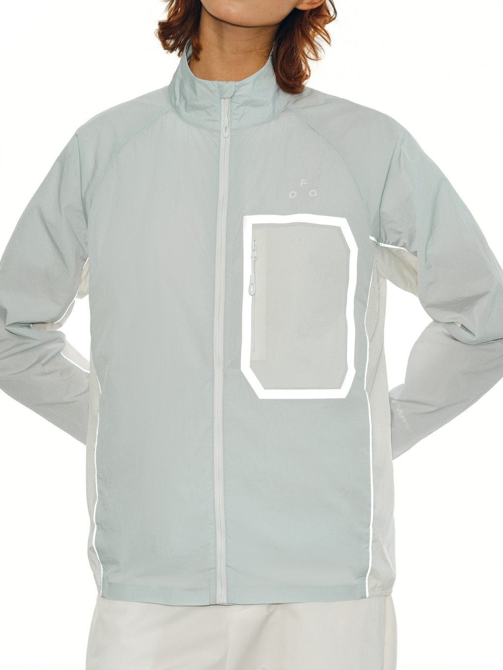FPA Lightweight Water-Repellent Paneled Jacket for Outdoor Sports and Fitness, Couple Style, Stand Collar, Black