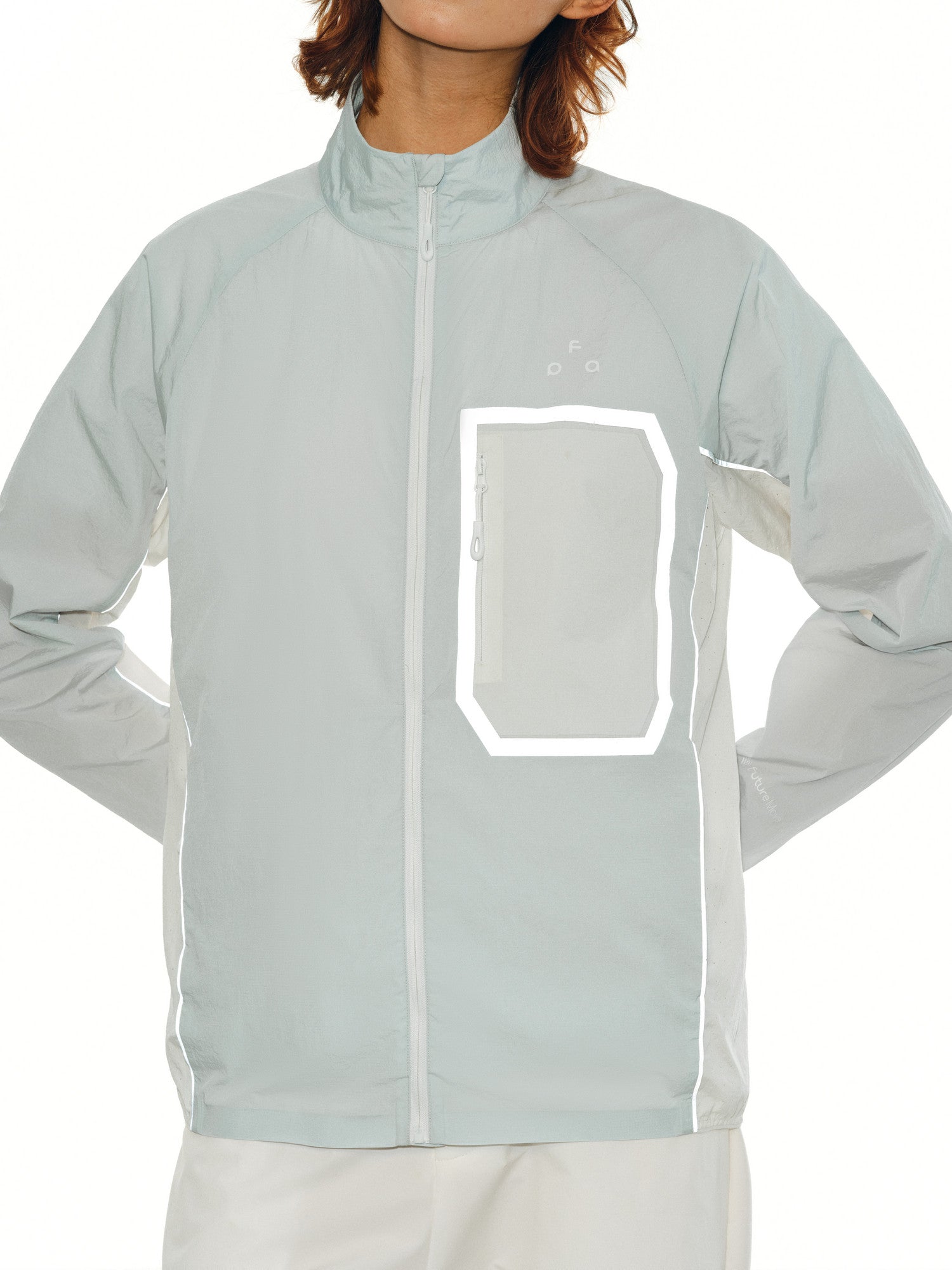 FPA Lightweight Water-Repellent Paneled Jacket for Outdoor Sports and Fitness, Couple Style, Stand Collar, Black
