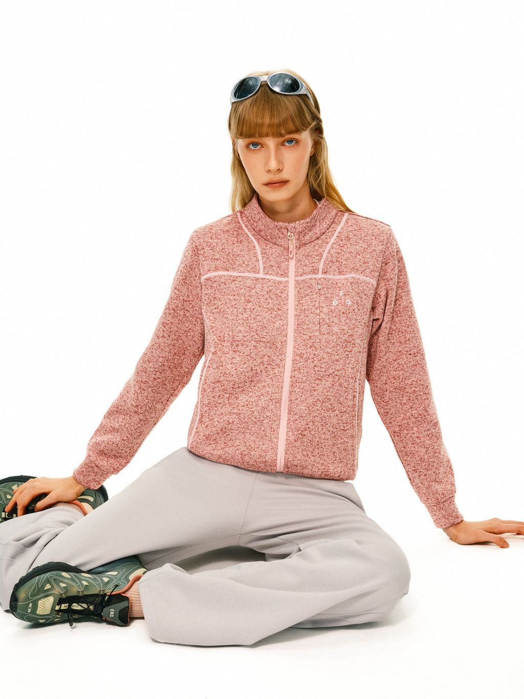 FPA Fancy Yarn Fleece Stand Collar Jacket – Casual Outdoor Sports Couple Style Zip-Up Coat for Spring/Autumn