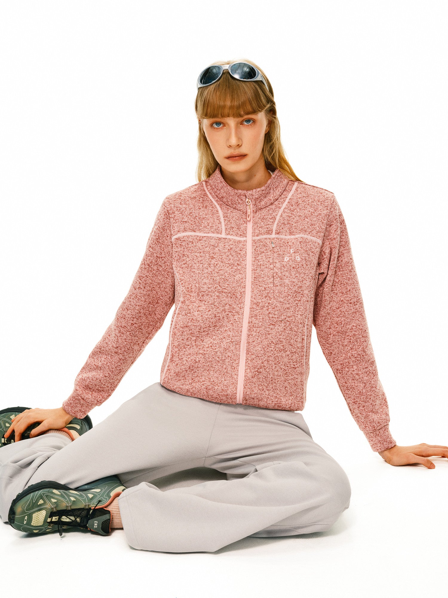 FPA Fancy Yarn Fleece Stand Collar Jacket – Casual Outdoor Sports Couple Style Zip-Up Coat for Spring/Autumn