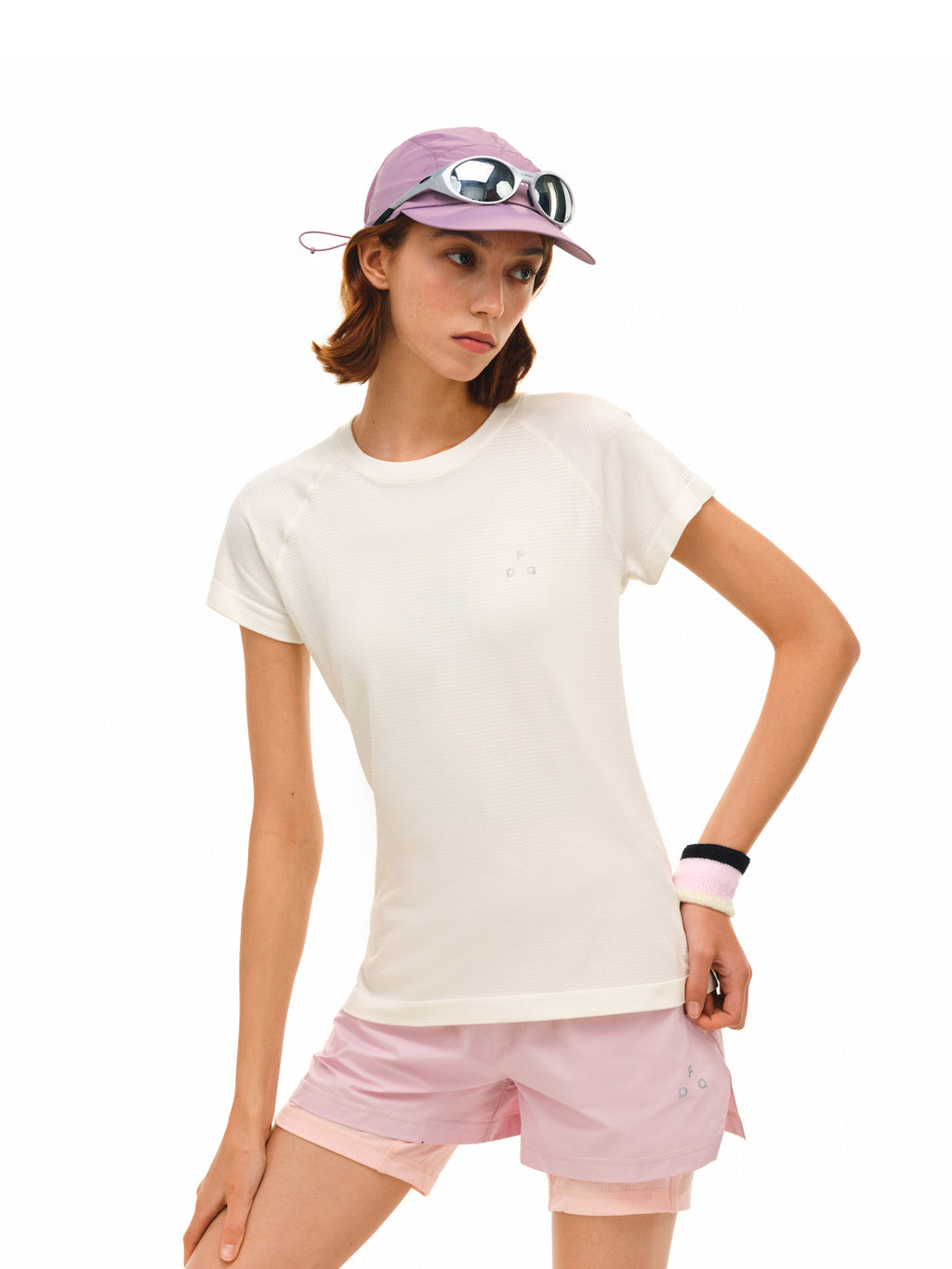 FPA Seamless Athletic Outdoor T-Shirt for Women - Summer Basic Round Neck Slim Fit Short Sleeve in Black and White