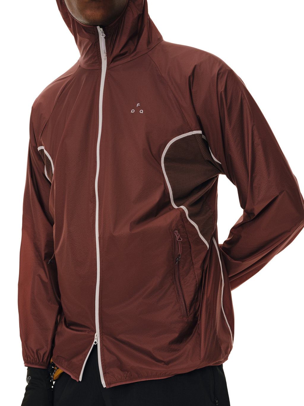 FPA Plaid Mesh Breathable Sun Protection Jacket with Contrast Color, Summer Outdoor Couple Hooded UV Jacket