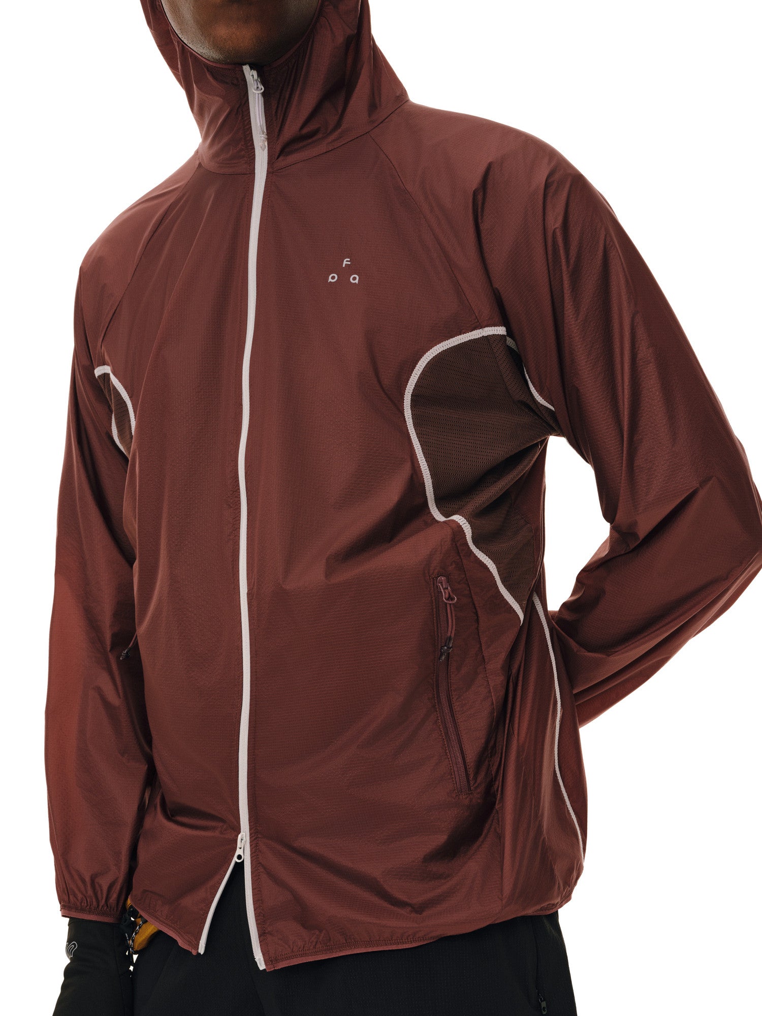 FPA Plaid Mesh Breathable Sun Protection Jacket with Contrast Color, Summer Outdoor Couple Hooded UV Jacket