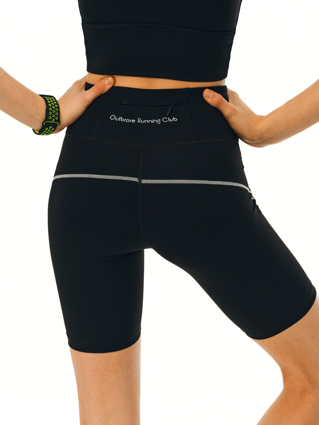 FPA Women's Outdoor Running Fitness Yoga Compression Shorts with Logo Seam Lines - Form-Fitting Base Layer Shorts