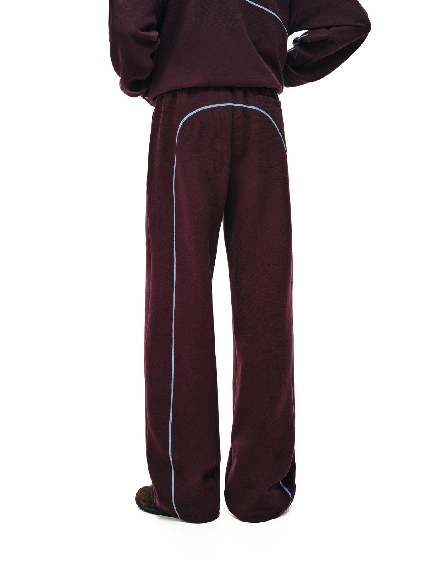 FPA Color-Block Casual Pants – Spring/Fall Outdoor Sport Set, Basic Logo Straight-Leg Loose Fit Sweatpants