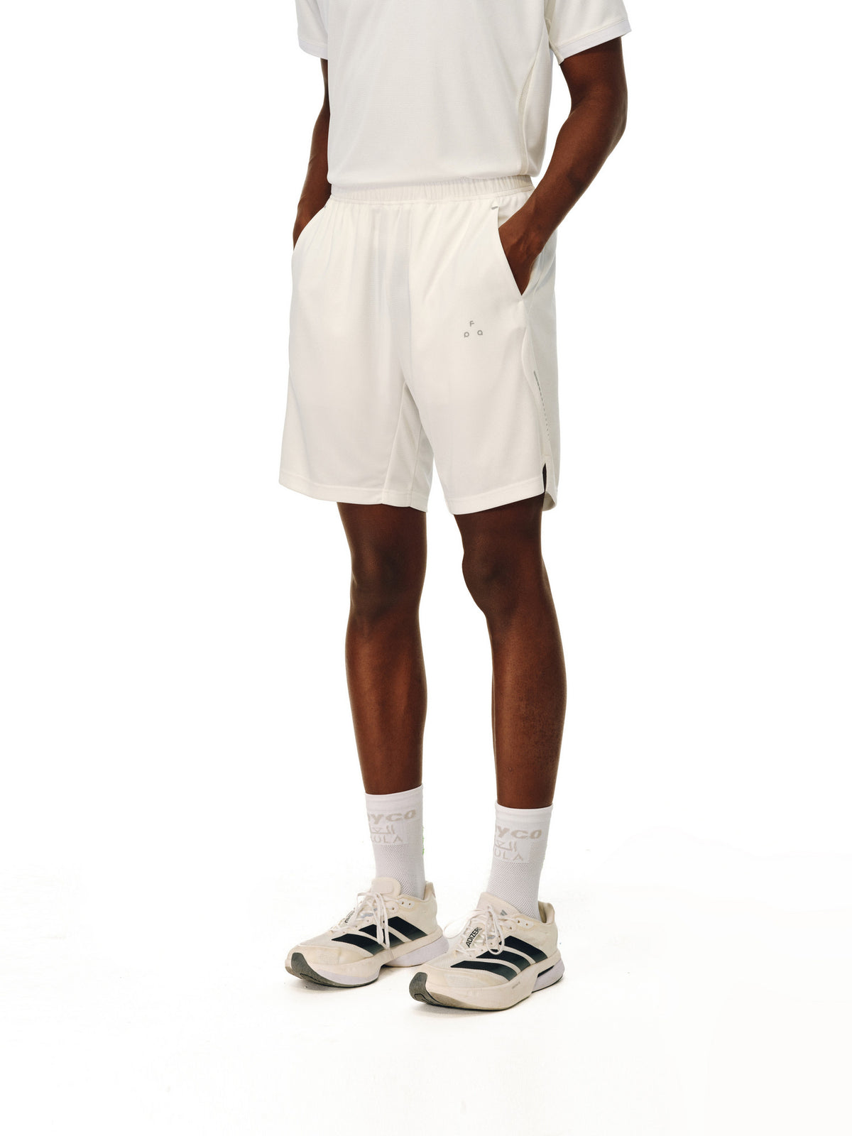 FPA Color-Block Men's Sports Shorts Summer Outdoor Fitness Running Black White Casual 5-Pocket Shorts