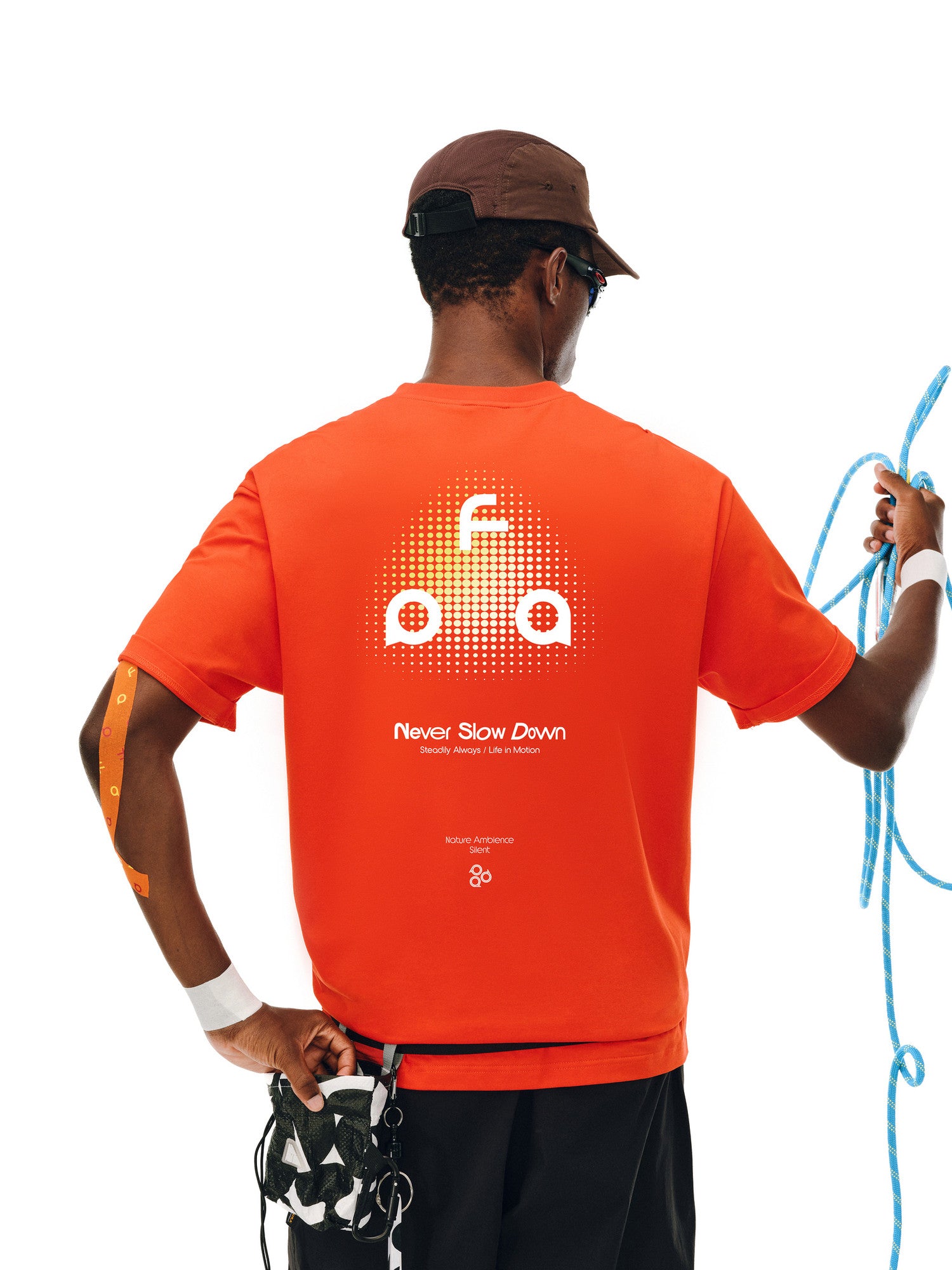 FPA Polka Dot Gradient Triangle Logo COOLMAX Short Sleeve Summer Quick-Dry Couple T-Shirt for Men