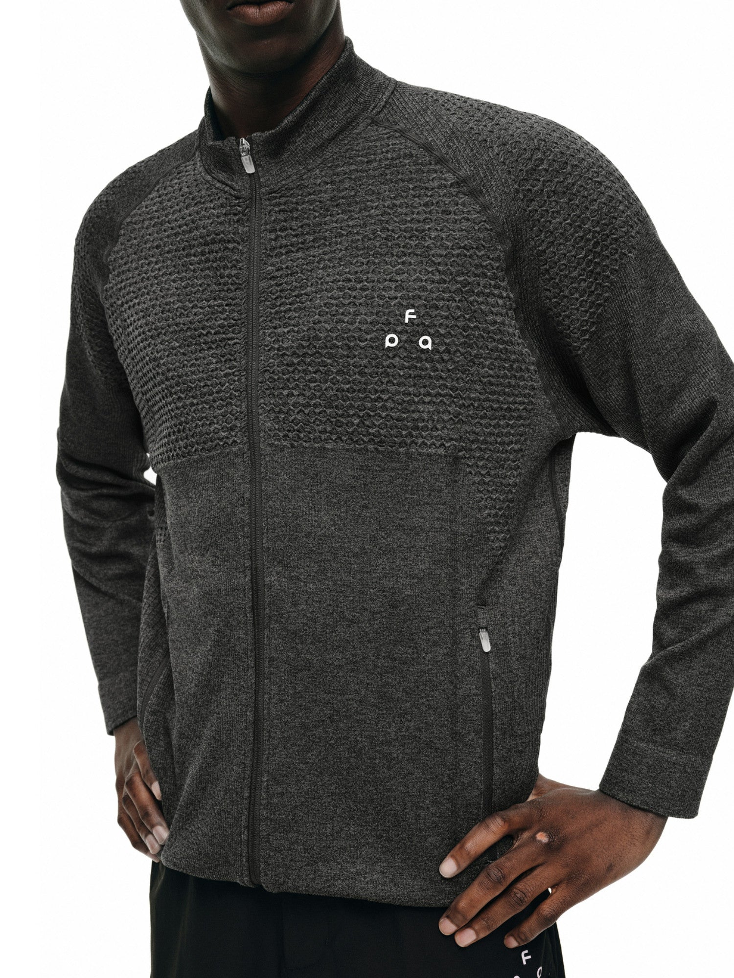 FPA One-Piece Knit Large Triangle Logo Jacket 2026 New Outdoor Sports Autumn Casual Stand Collar Men's